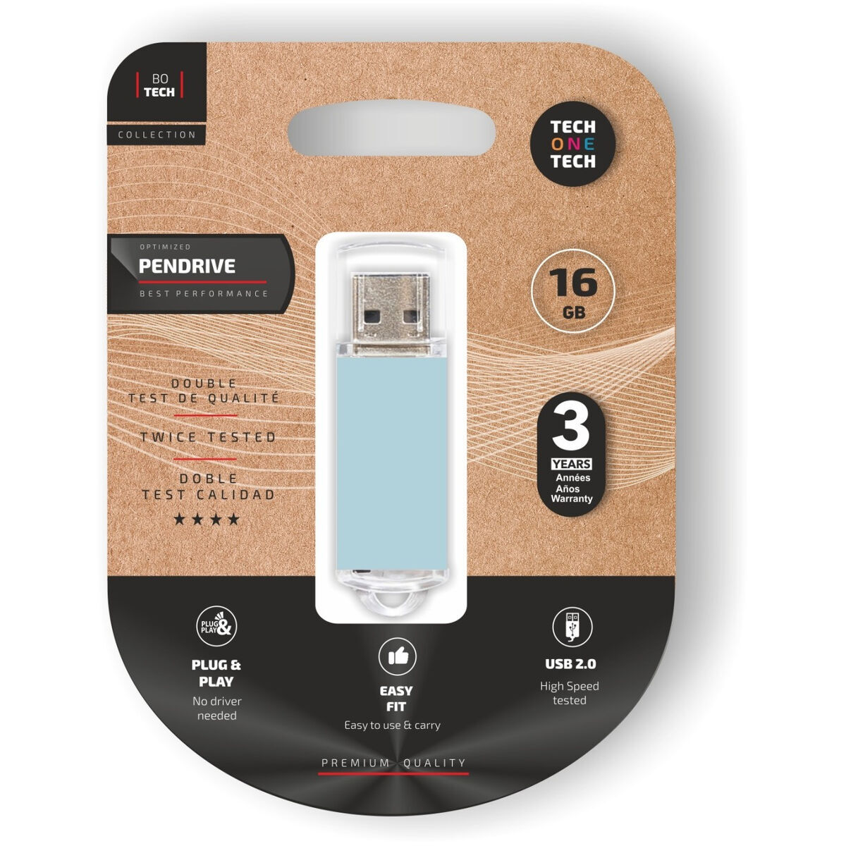 Bild von Pendrive Tech One Tech TEC3010-16 Blue 16 GB