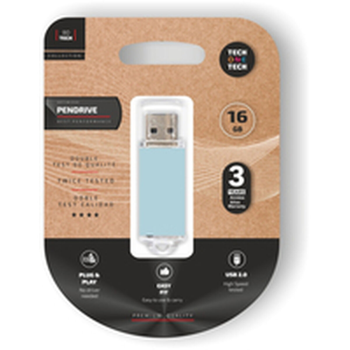 Bild von Pendrive Tech One Tech TEC3010-16 Blue 16 GB