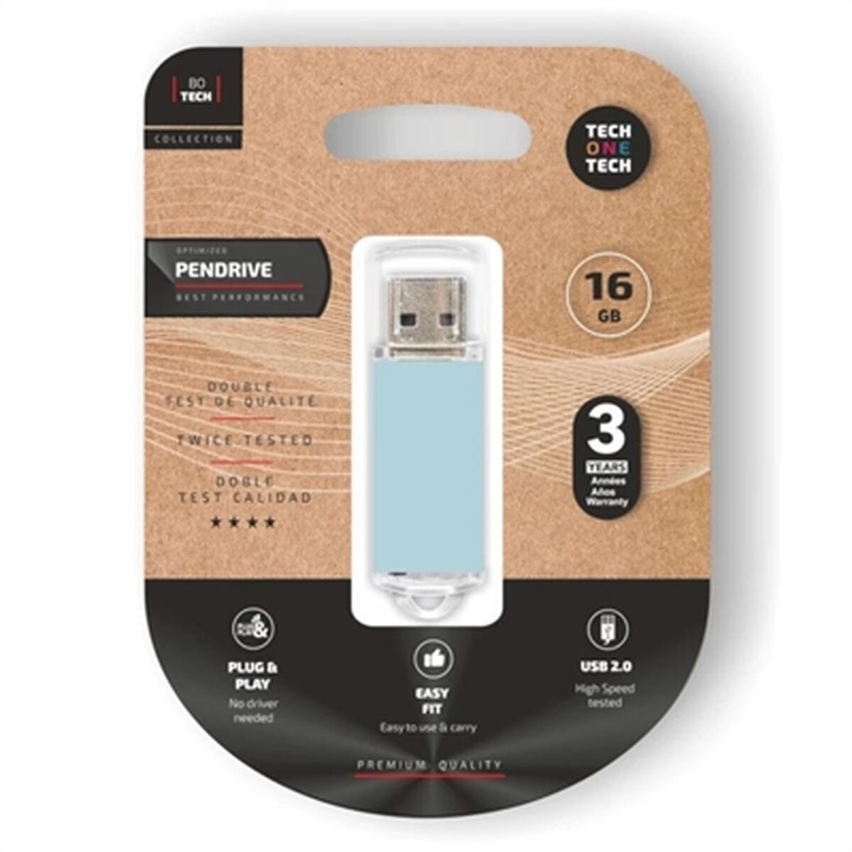 Bild von Pendrive Tech One Tech TEC3010-16 Blue 16 GB