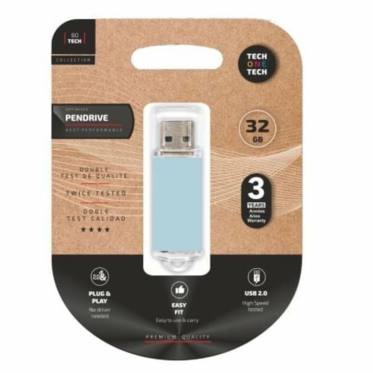 Bild von USB stick Tech One Tech TEC3010-32 Blue 32 GB