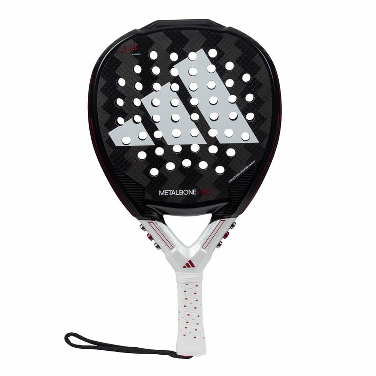Padel Racket Adidas Metalbone HRD+ 2024/ Negra y Blanca (Ale Galan) Zwart