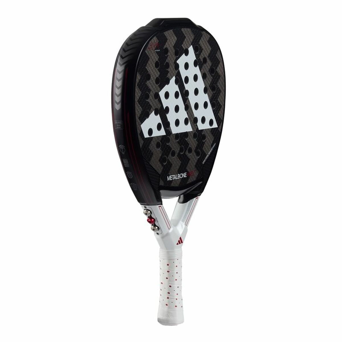 Padel Racket Adidas Metalbone HRD+ 2024/ Negra y Blanca (Ale Galan) Zwart