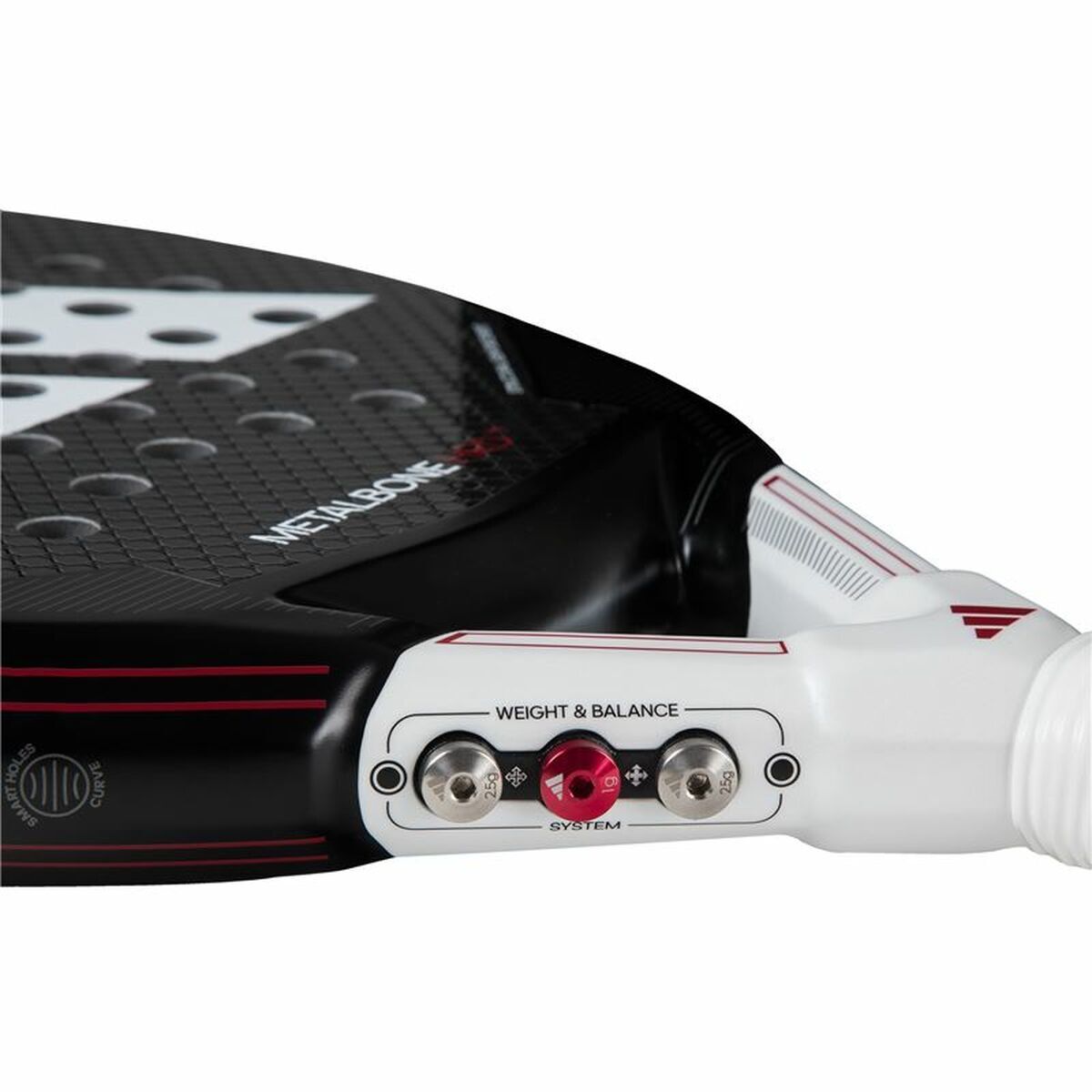 Padel Racket Adidas Metalbone HRD+ 2024/ Negra y Blanca (Ale Galan) Zwart