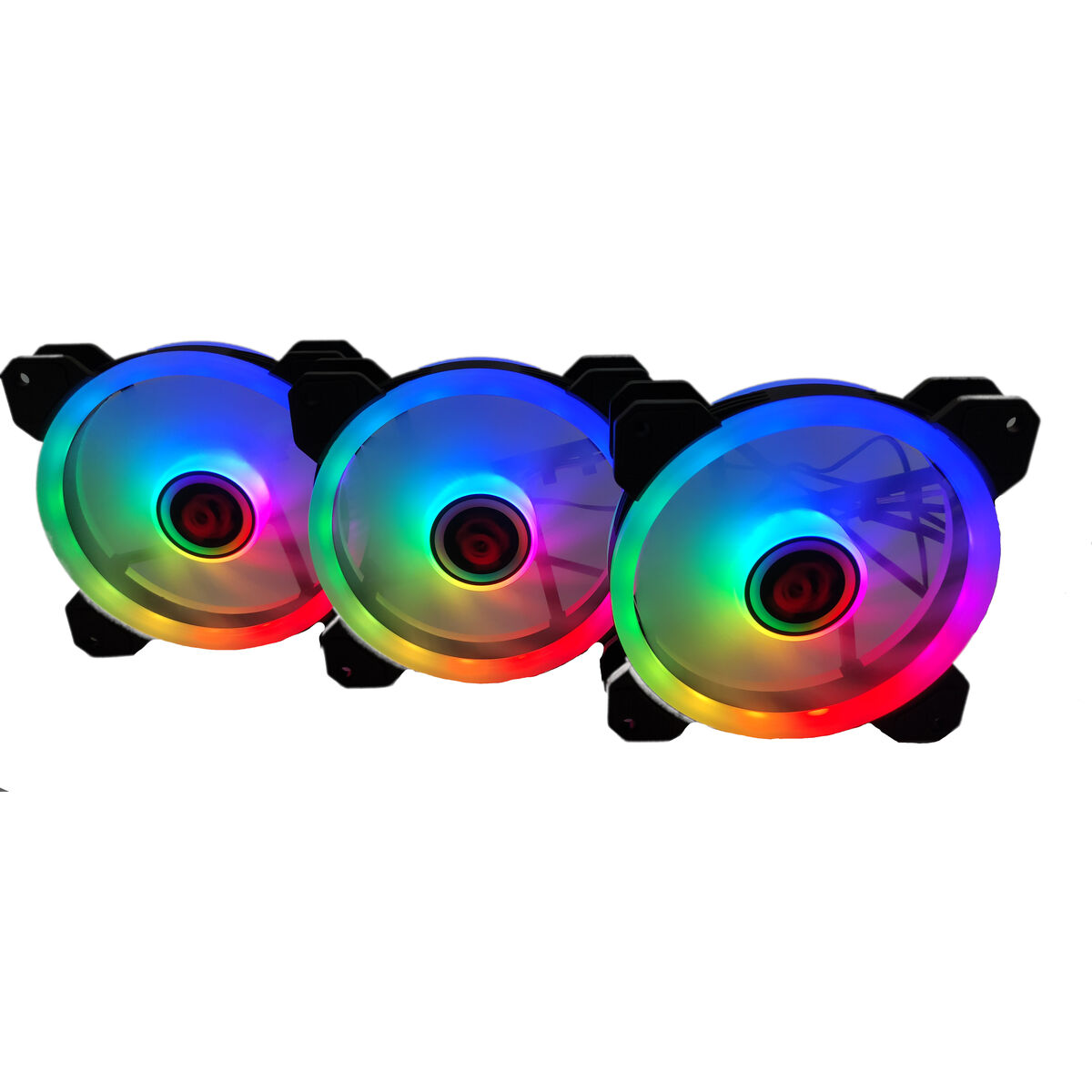 Afbeeldingen van Box Ventilator Talius IRIS SPECTRUM ARGB/CRONOS Ø 12 cm (3 Units)
