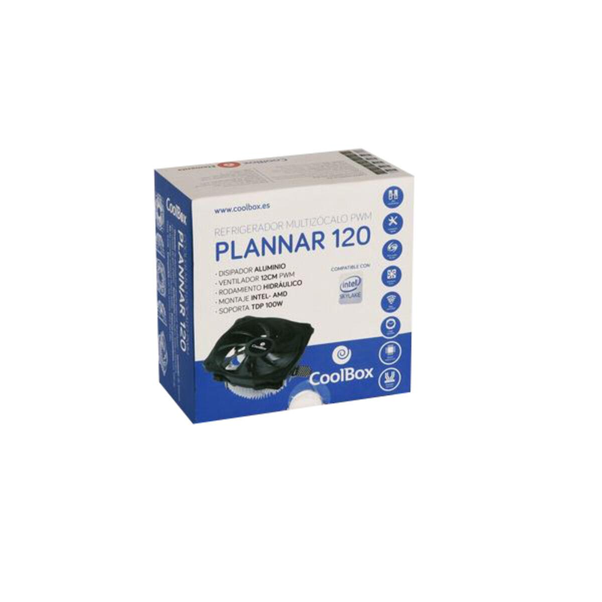 Afbeeldingen van CPU Fan CoolBox Plannar 120