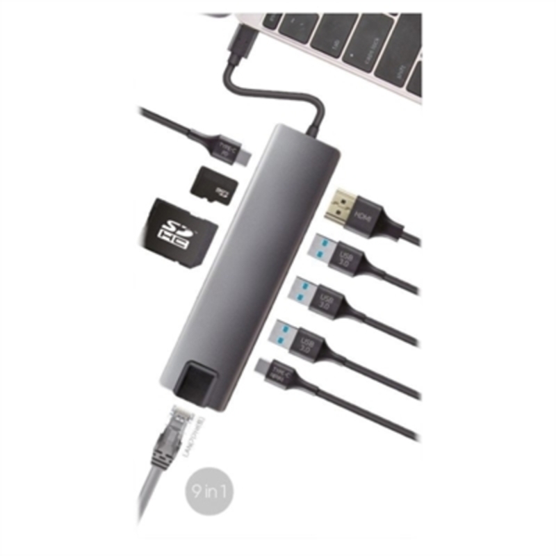Afbeeldingen van USB Hub CoolBox COO-DOCK-01 Grey