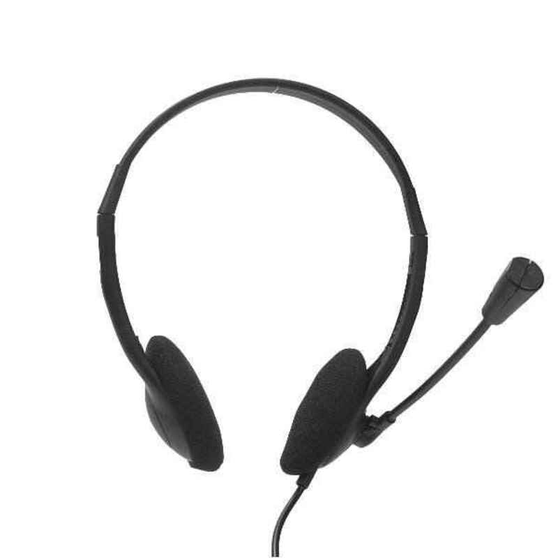 Headphones with Microphone Nilox NXAU0000002 Black