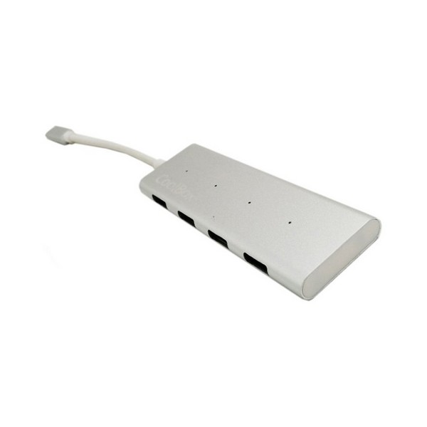 Hub USB CoolBox COO-HUC4U3 Blanco (4 puertos)