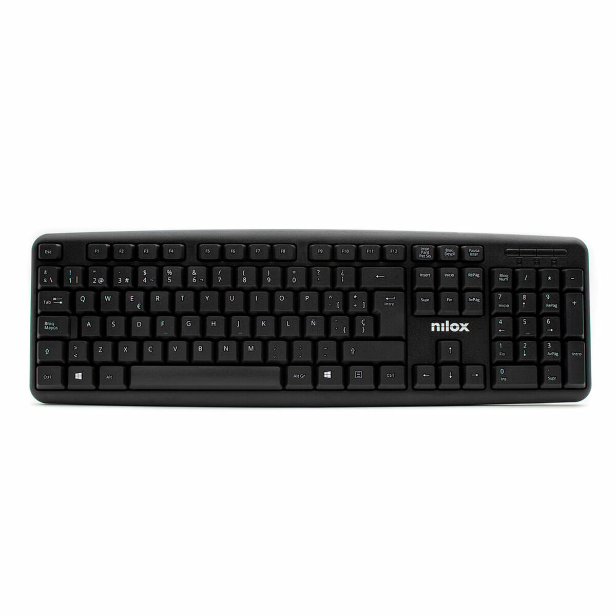 Picture of Keyboard Nilox NXKBE000002 Black Spanish Qwerty QWERTY