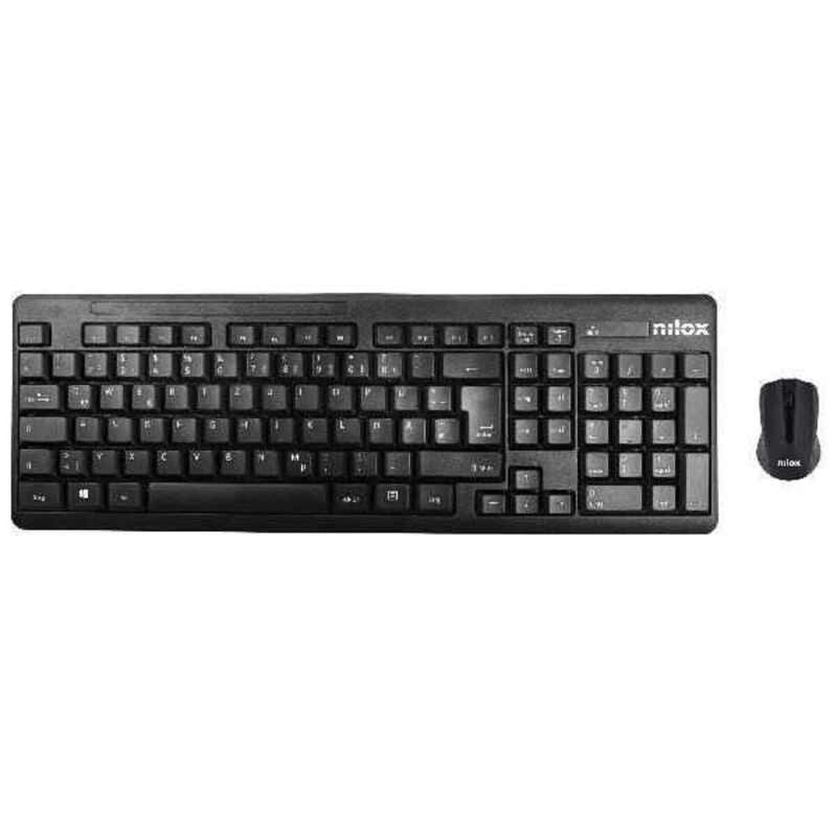 Keyboard and Mouse Nilox Wireless Black