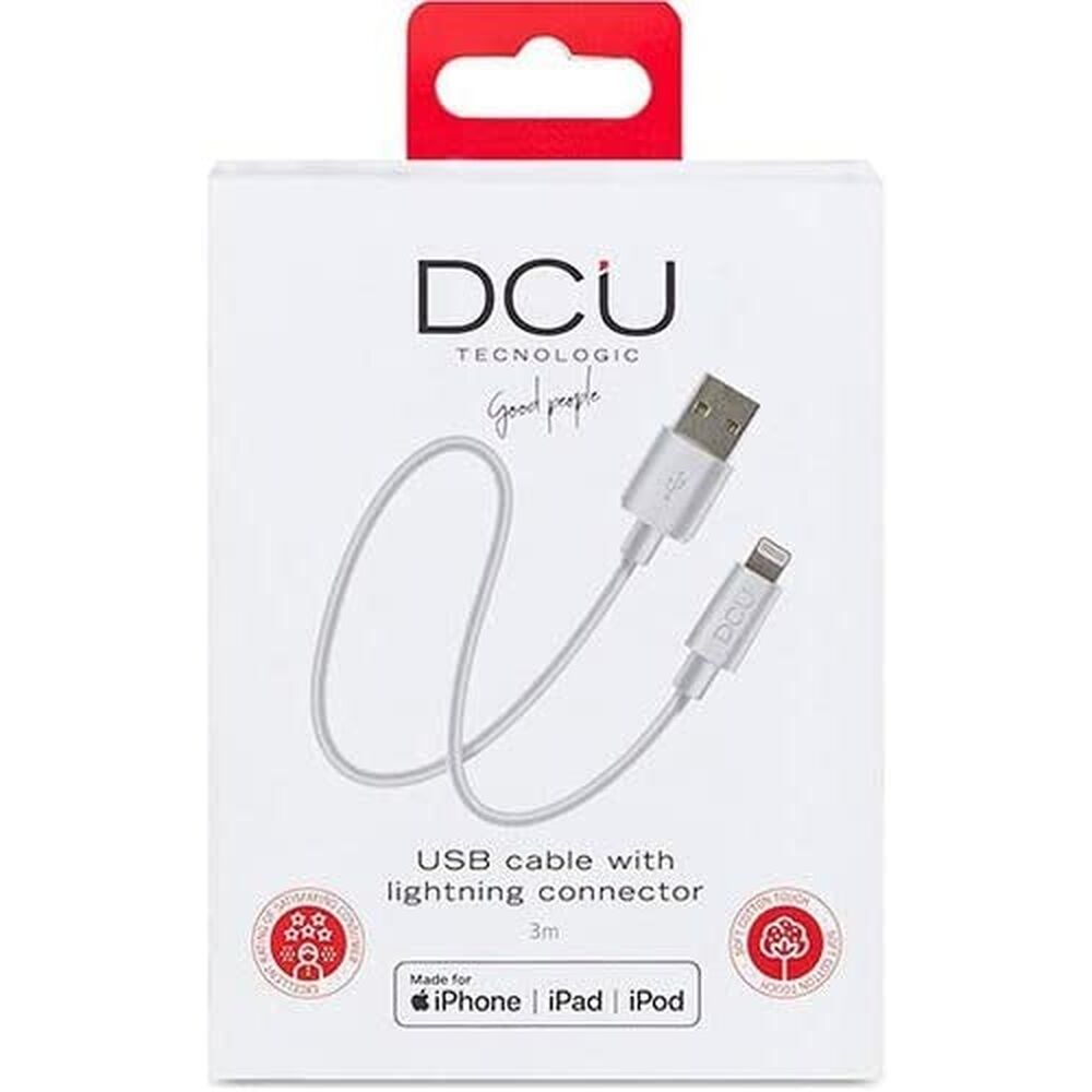 USB Cable for iPad/iPhone DCU 3 m White