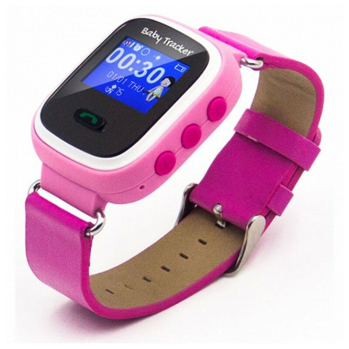 Kids' Smartwatch Overnis D221915 GPS GSM Tracking USB 5 V Pink
