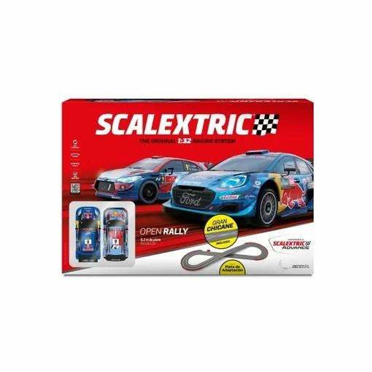 tor wyścigowy Scalextric Open Rally 233 x 77 cm