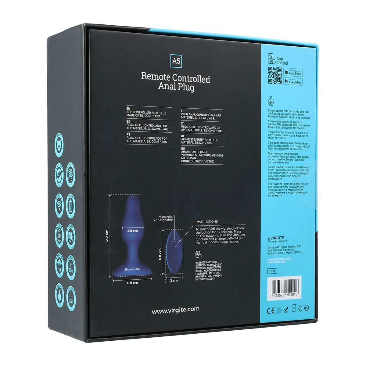 Zatyczka Analna Virgite (12 cm)