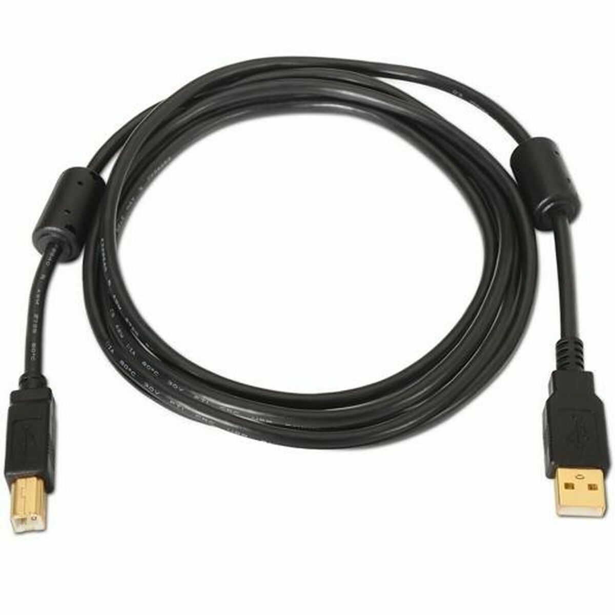 Kabel USB A naar USB B Aisens A101-0011 Zwart 5 m