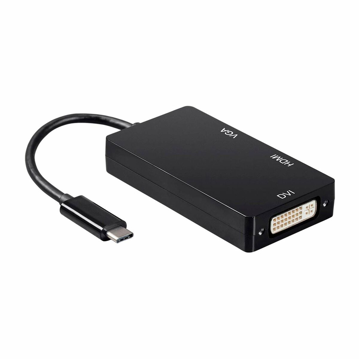 Bild von USB-C to VGA/HDMI/DVI Adapter Aisens A109-0343 HDMI USB VGA USB 3.2 Black 15 cm