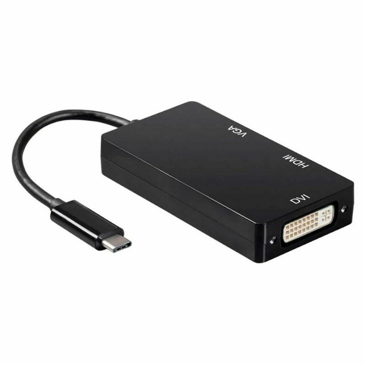 Bild von USB-C to VGA/HDMI/DVI Adapter Aisens A109-0343 HDMI USB VGA USB 3.2 Black 15 cm