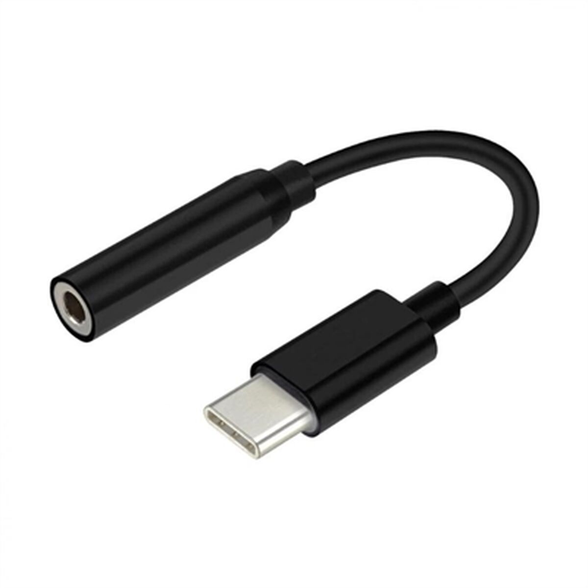 Picture of USB-C to Jack 3.5 mm Adapter Aisens 15 cm Black