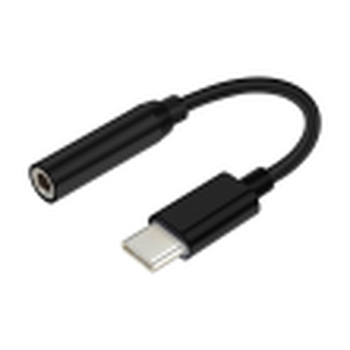 Picture of USB-C to Jack 3.5 mm Adapter Aisens 15 cm Black