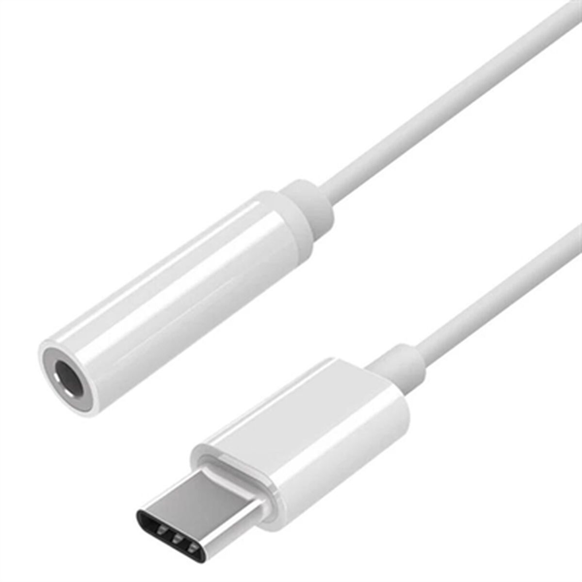 Adaptateur USB C vers Jack 3.5 mm Aisens A109-0384 Blanc 15 cm