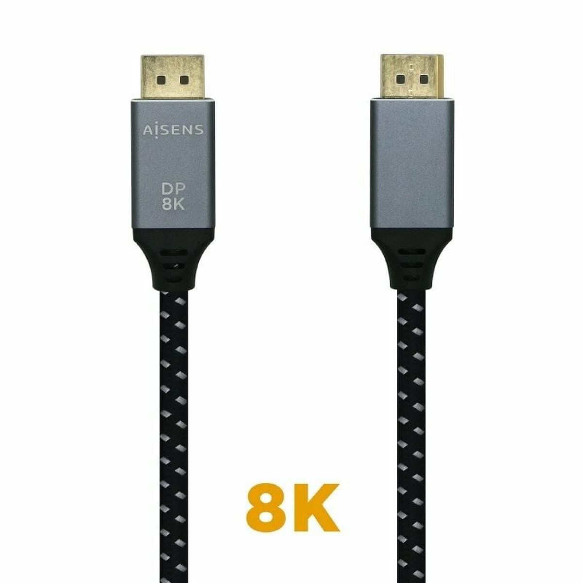 Bild von DisplayPort Cable Aisens A149-0434 50 cm Black Black/Grey