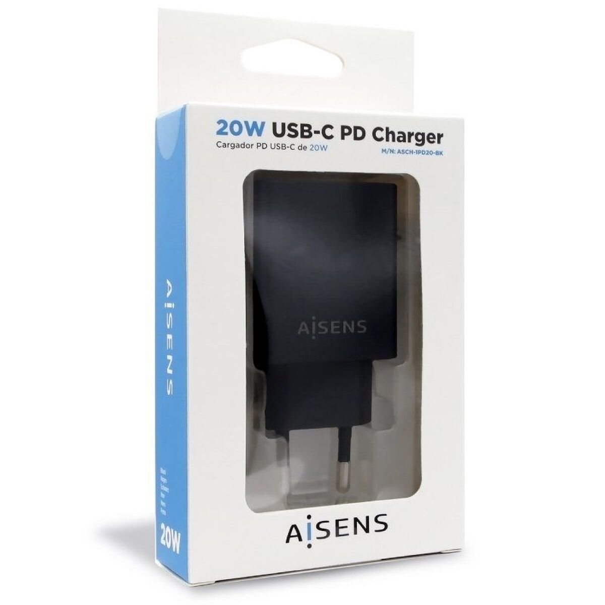 Charger Aisens ASCH-1PD20-BK Black 20 W