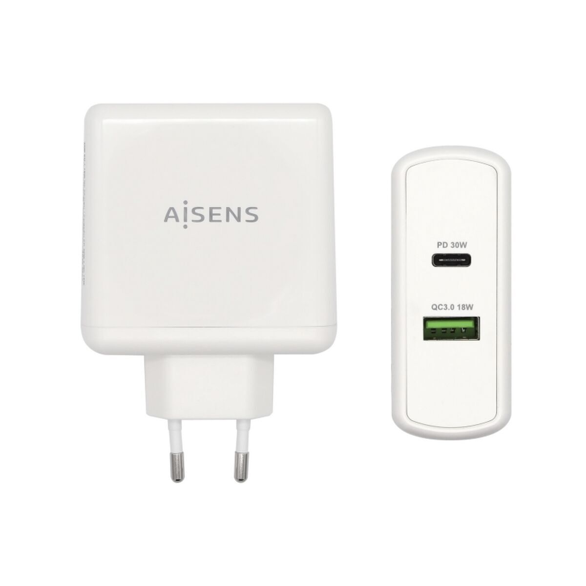 USB Wall Charger Aisens ASCH-2PD30QC-W 48 W White