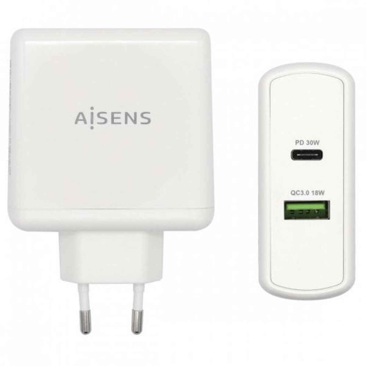 USB Wall Charger Aisens ASCH-2PD30QC-W 48 W White