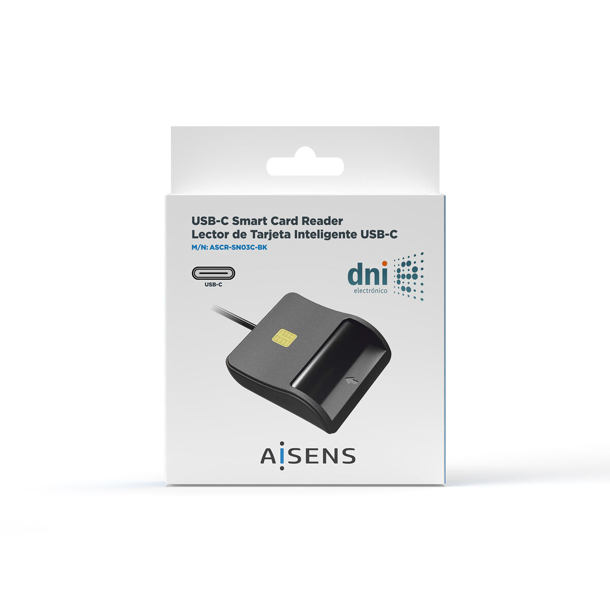 Immagine di DNI/SIP Card Reader Aisens ASCR-SN03C-BK Black