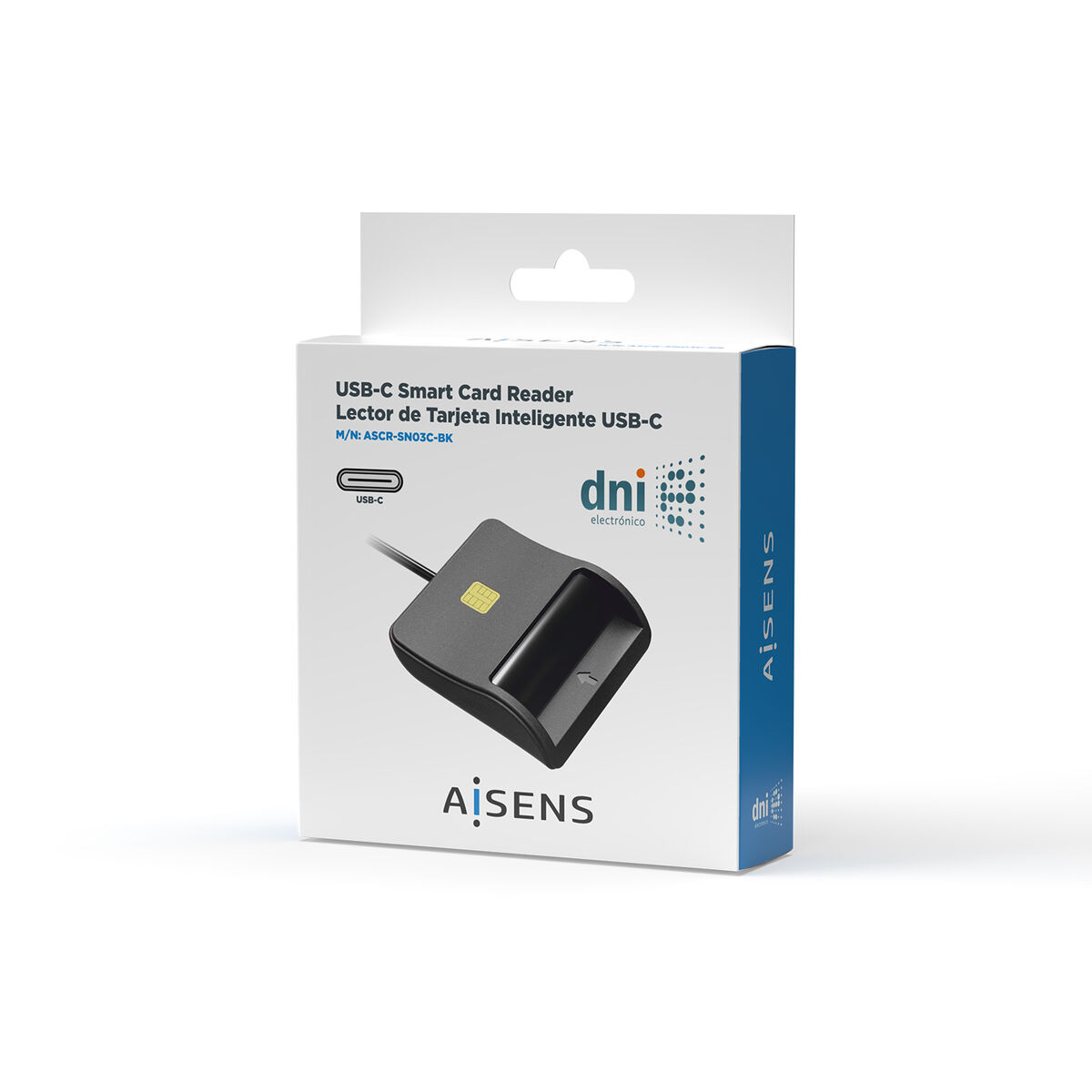 Immagine di DNI/SIP Card Reader Aisens ASCR-SN03C-BK Black