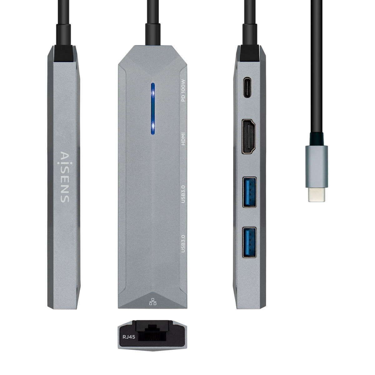 Bild von USB Hub Aisens ASUC-5P003-GR