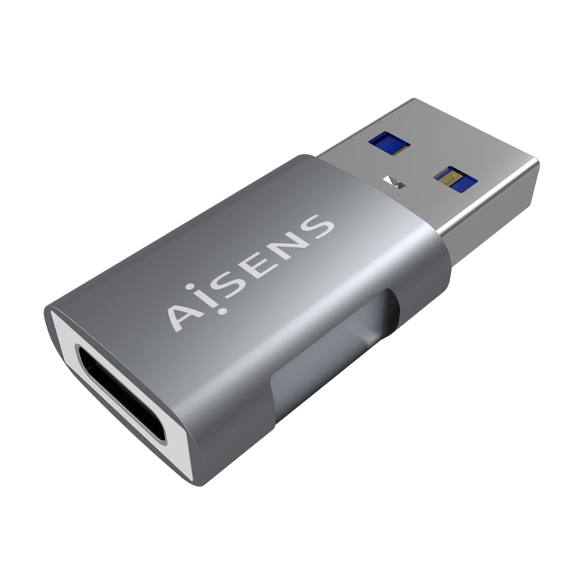 Adapter USB naar USB-C Aisens A108-0655 Grijs