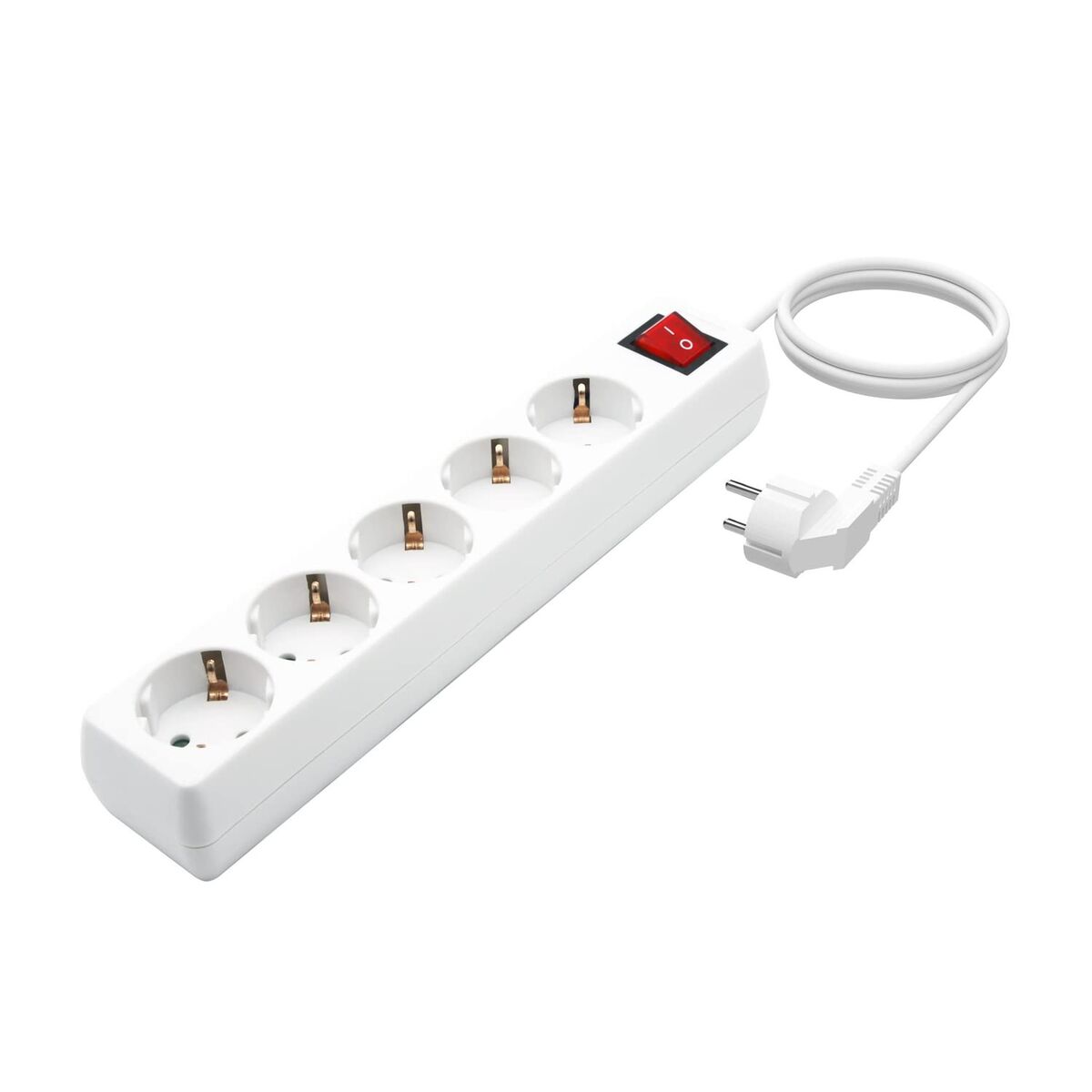 Power Socket – 5 sockets with Switch Aisens A154-0651 White 3500 W