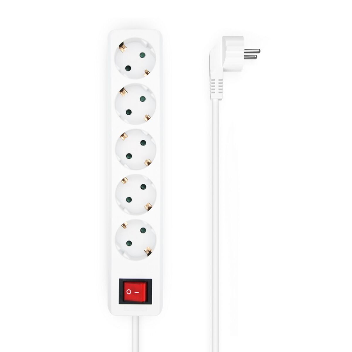 Power Socket – 5 sockets with Switch Aisens A154-0651 White 3500 W