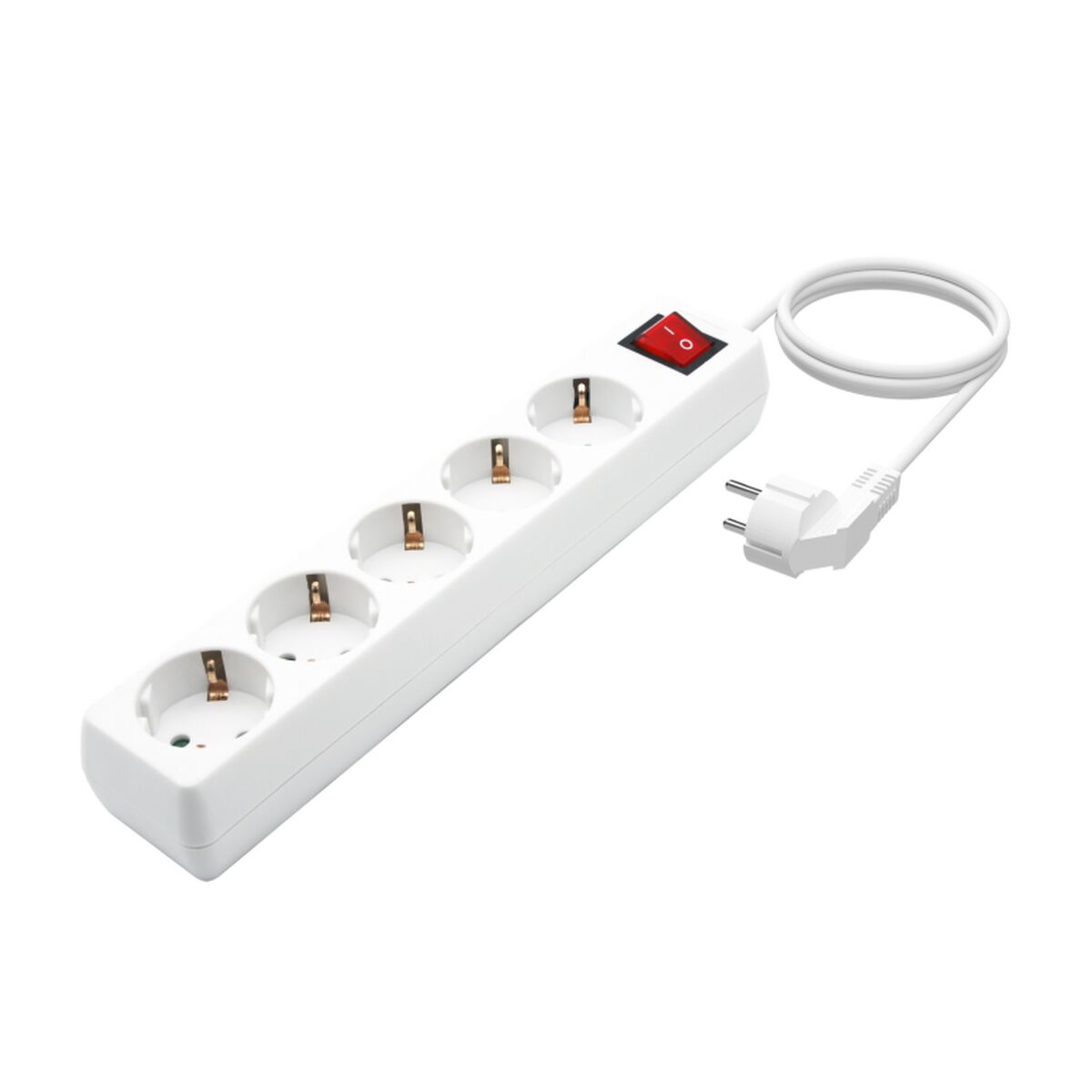 Power Socket - 5 sockets with Switch Aisens A154-0651 White 3500 W (1,4 m)