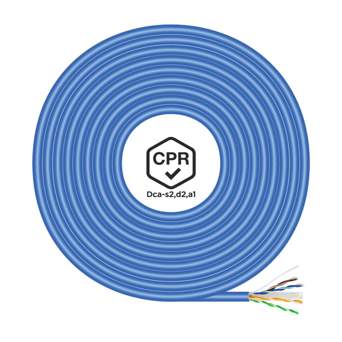 Picture of UTP Category 6 Rigid Network Cable Aisens A135-0663 Blue 305 m