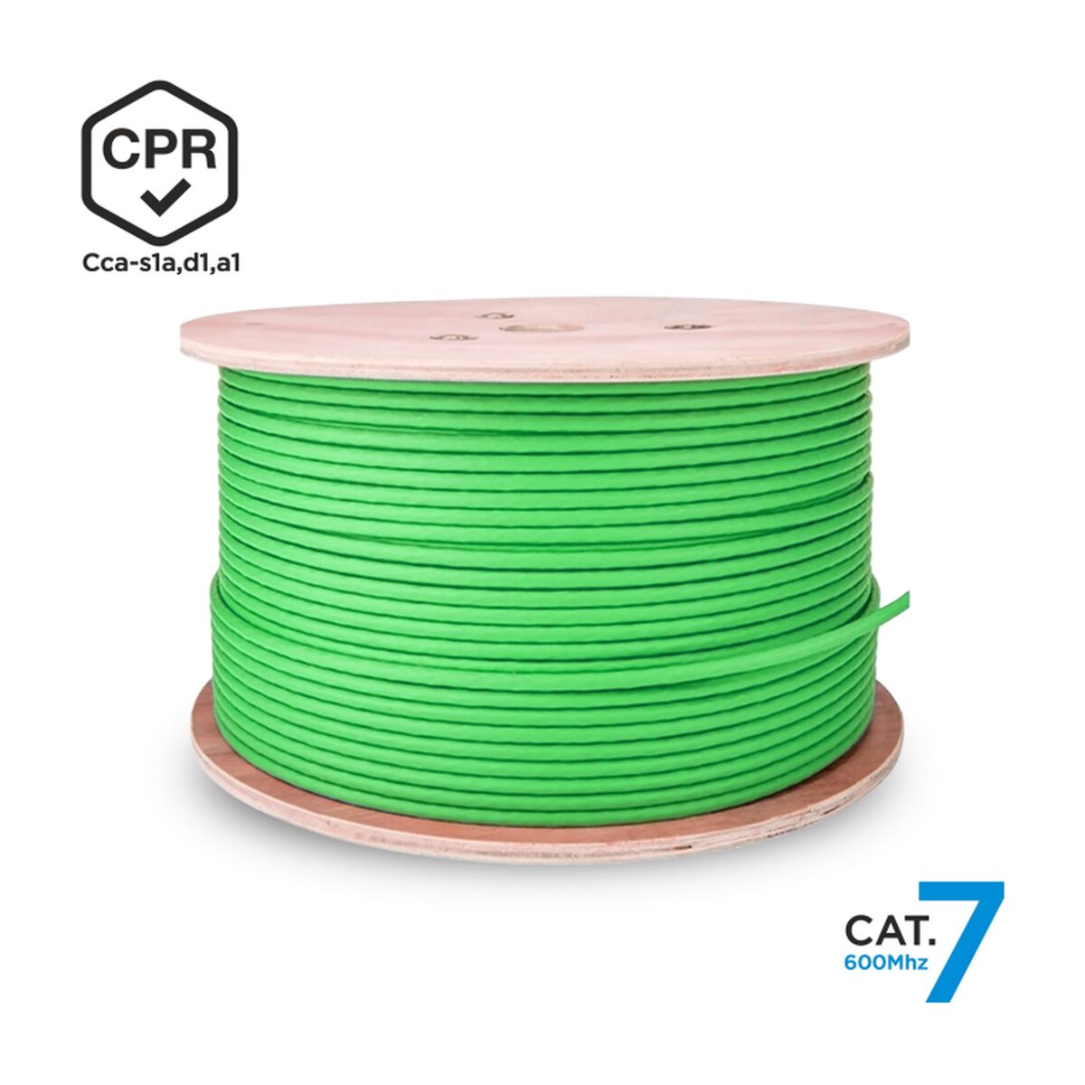 Picture of FTP Category 7 Rigid Network Cable Aisens AWG23 305 m Green