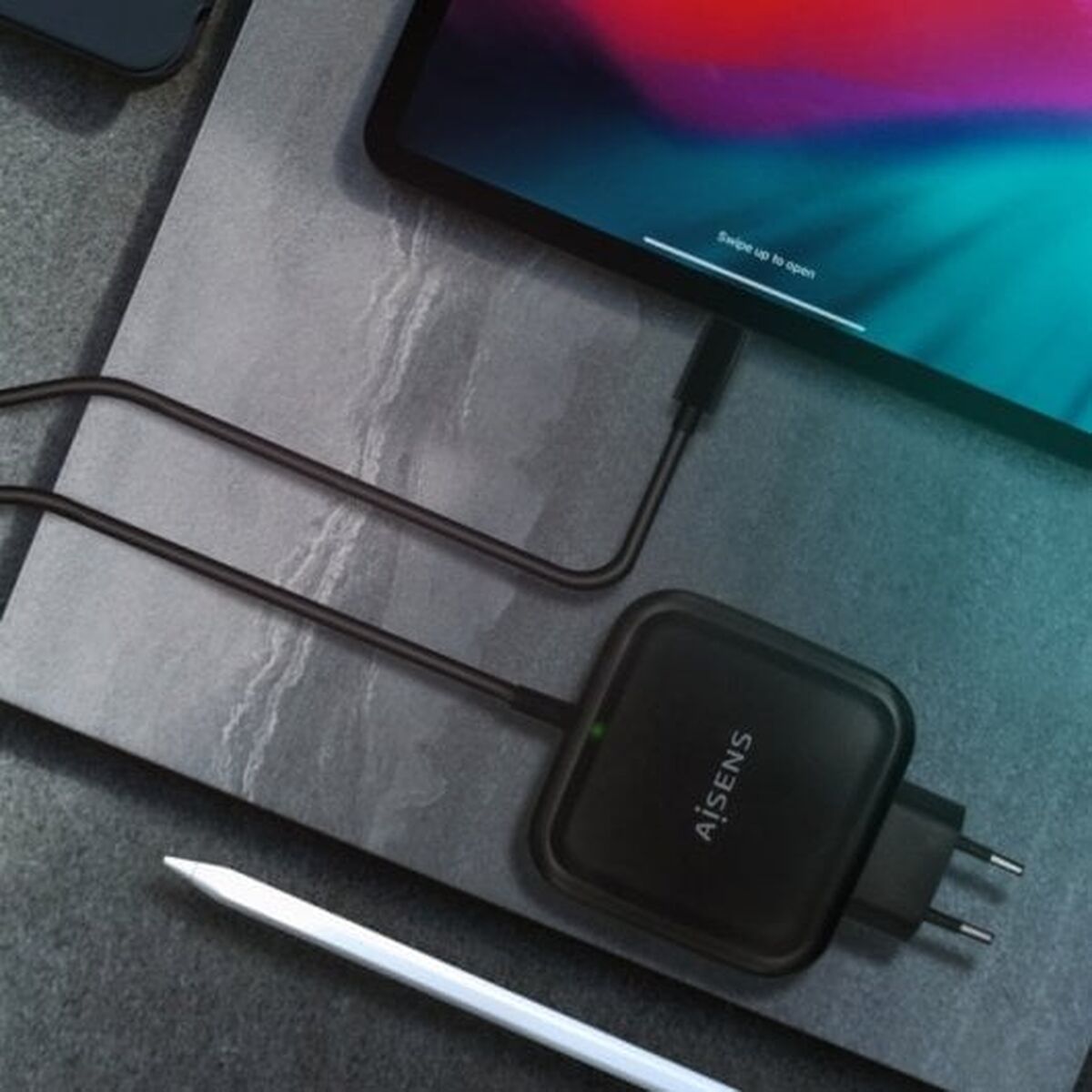 Wall Charger Aisens ASCH-1PD65WL-BK Black 65 W