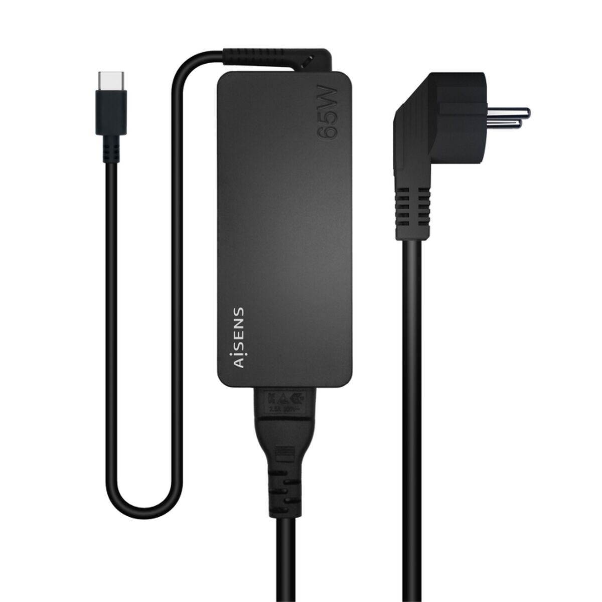 Kép Wall Charger Aisens ASCH-1PD65D-BK Black 65 W