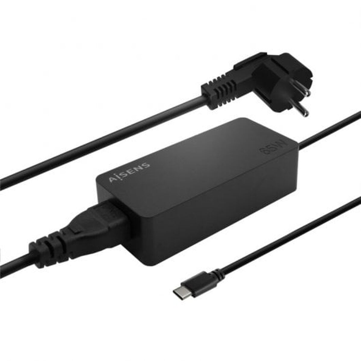 Wall Charger Aisens ASCH-1PD65D-BK Black 65 W