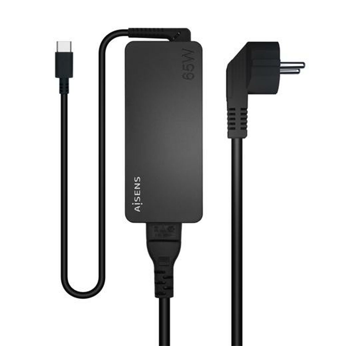 Afbeeldingen van Wall Charger Aisens Cargador 65W PD3.0 1XUSB-C 1.8M, Negro Black 65 W