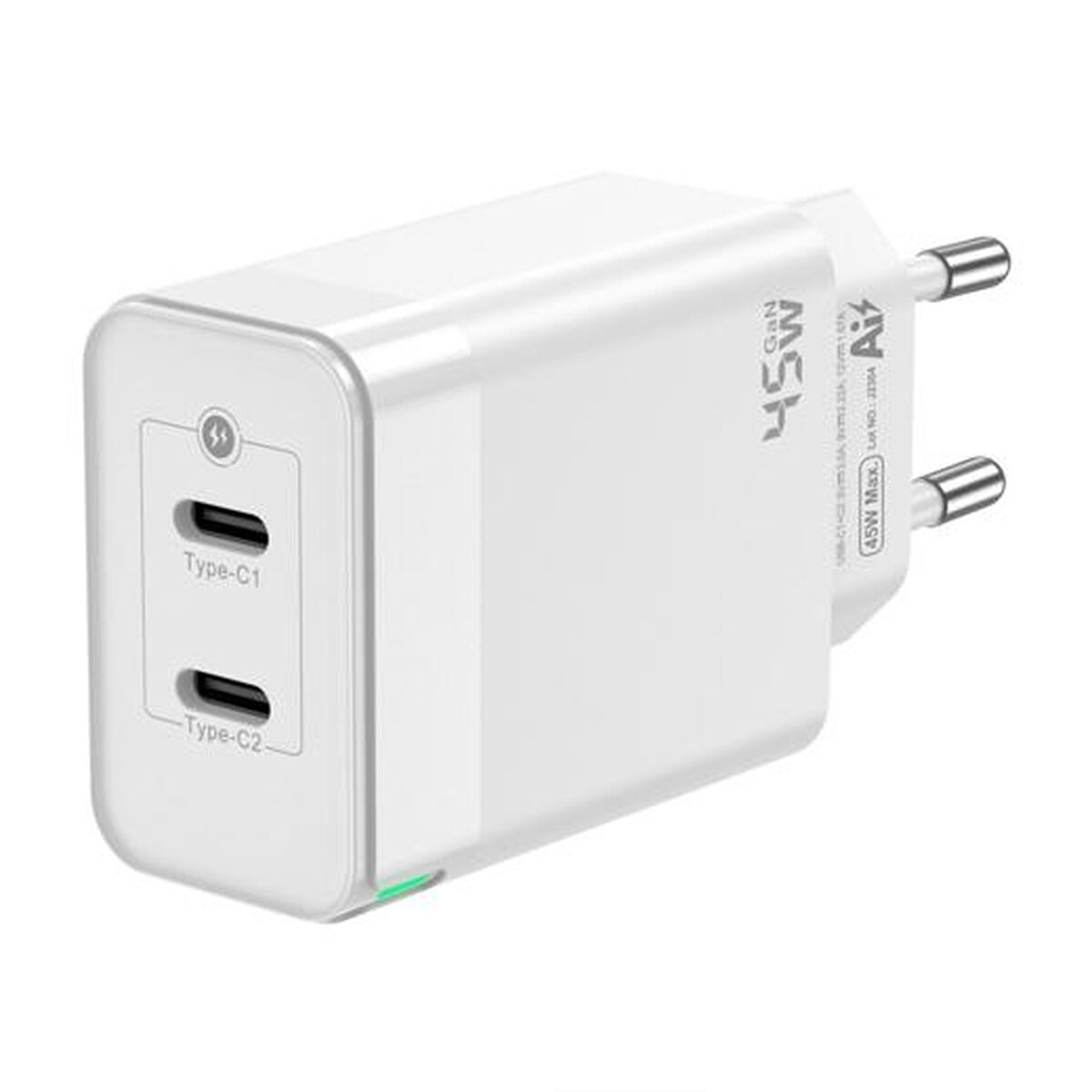 Bild von Wall Charger Aisens ASCH-45W2P005-W White 45 W