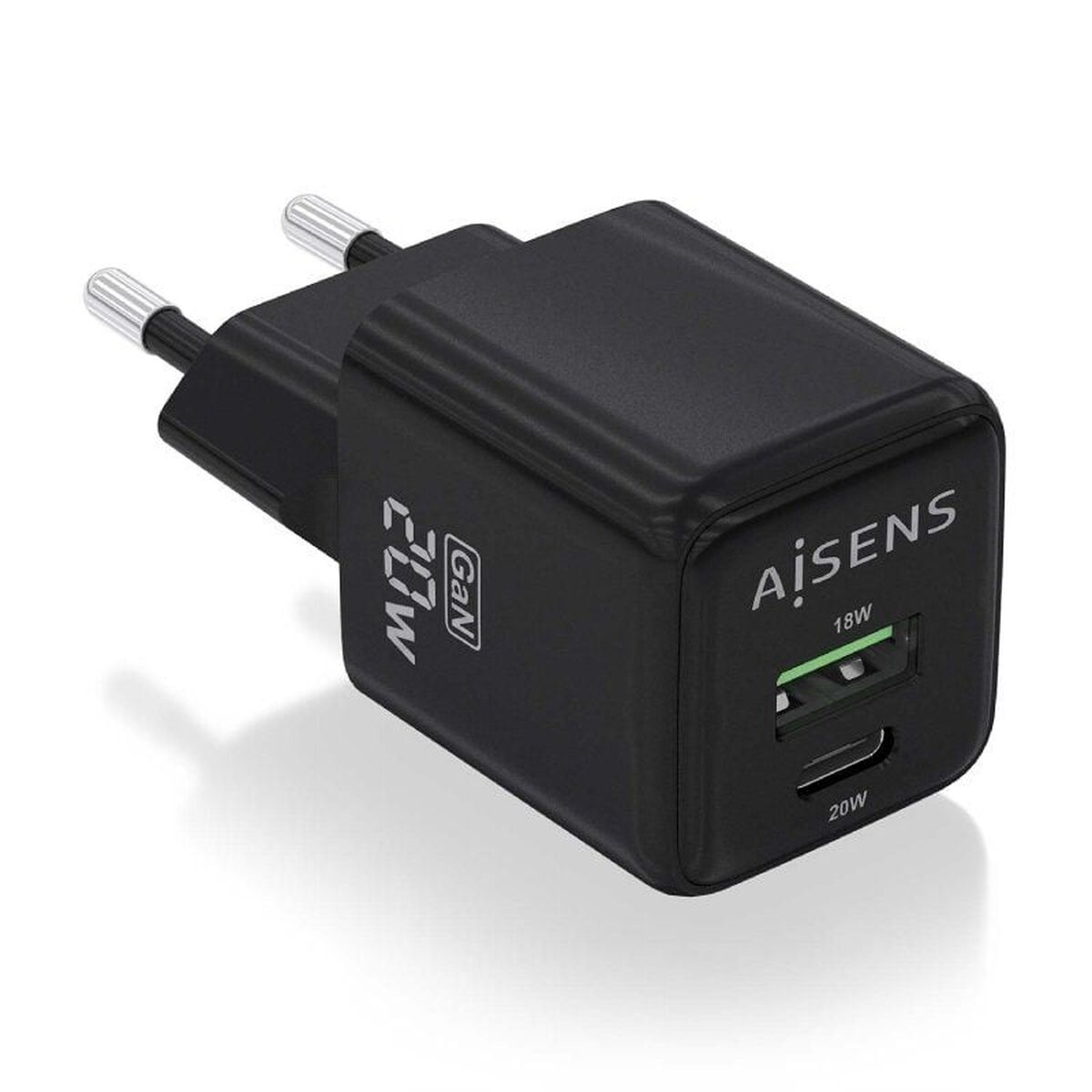 Wall Charger Aisens ASCH-20W2P011-BK Black
