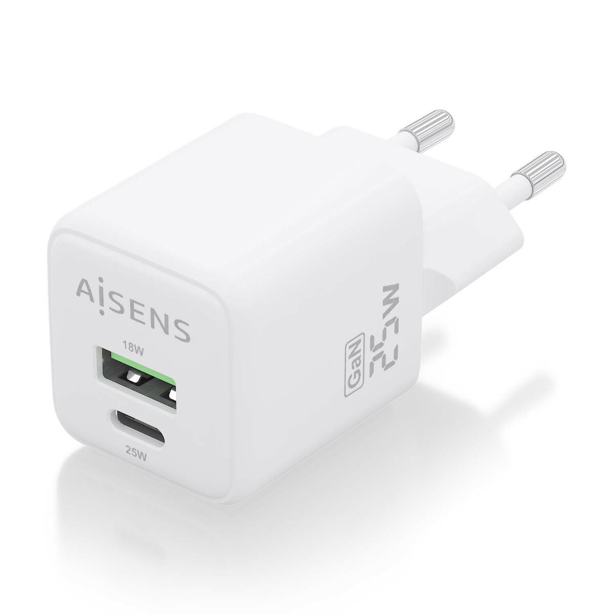 Bild von Wall Charger Aisens ASCH-25W2P014-W White Multicolour 25 W