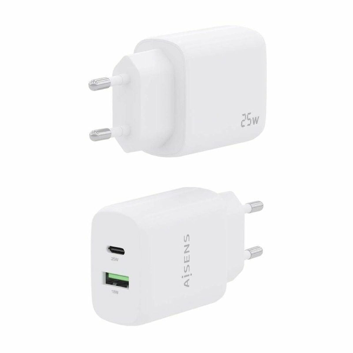 Wall Charger Aisens A110-0758 White Multicolour 25 W 50 W