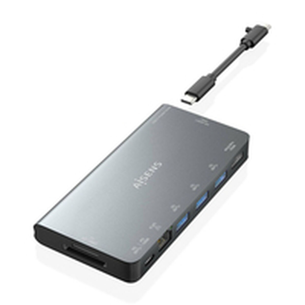 Bild von USB Hub Aisens ASUC-8P015-GR Grey Multicolour 100 W