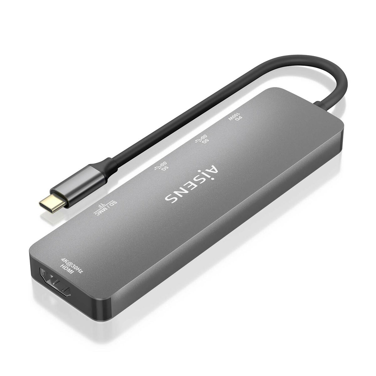 Hub USB Aisens ASUC-6P016-GR Grijs Multicolour