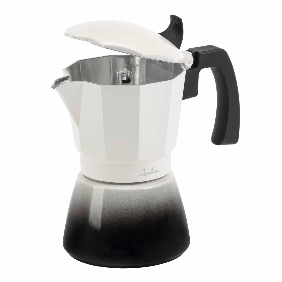 Italian Coffee Pot JATA HCAF2406 Cream Aluminium 6 Cups