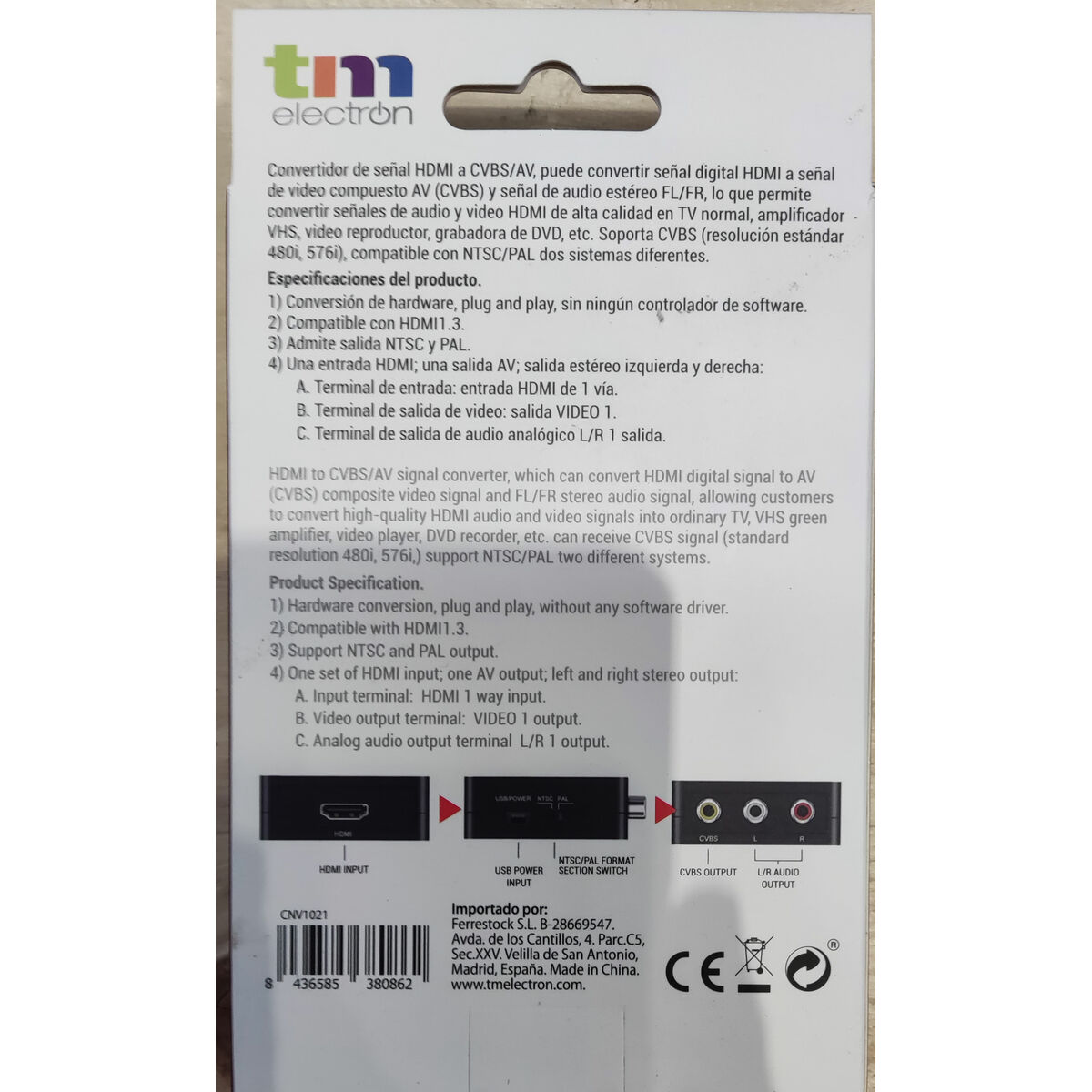 Afbeeldingen van Signal Repeater HDMI - AV 3 x RCA