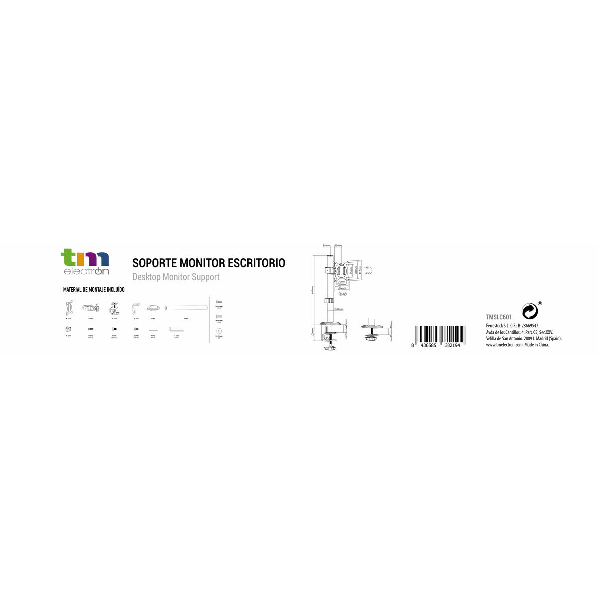 Afbeeldingen van Adjustable support TM Electron Monitor 17"-32"